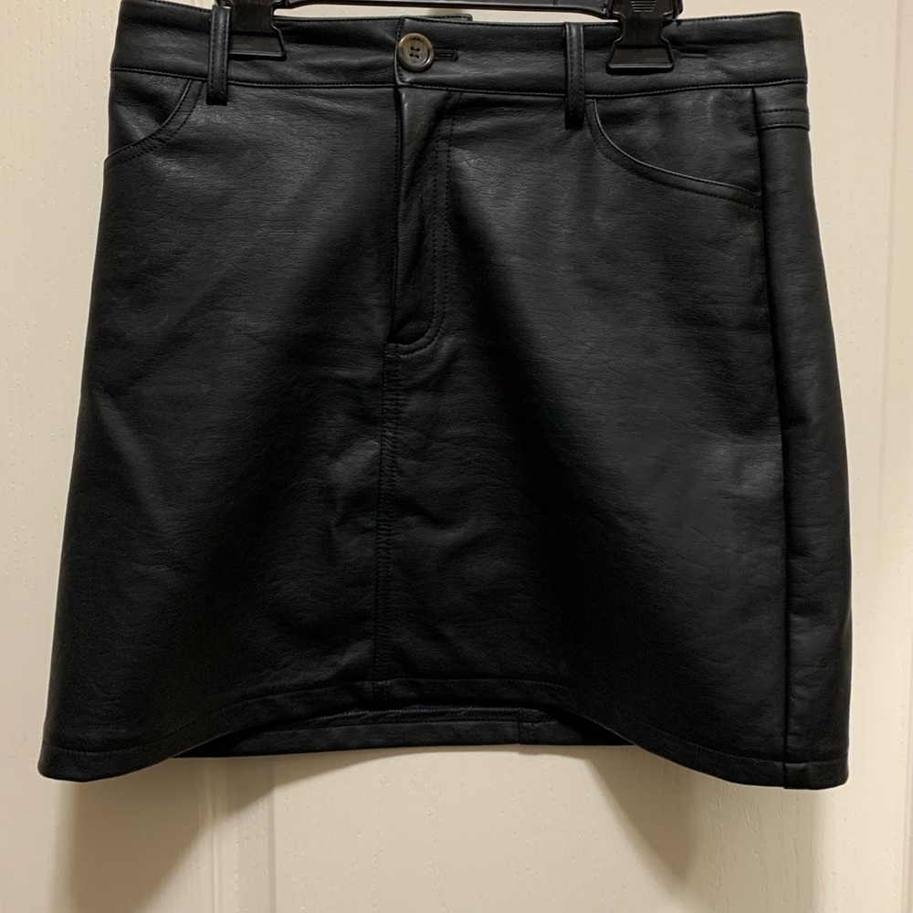 leather mini skirt